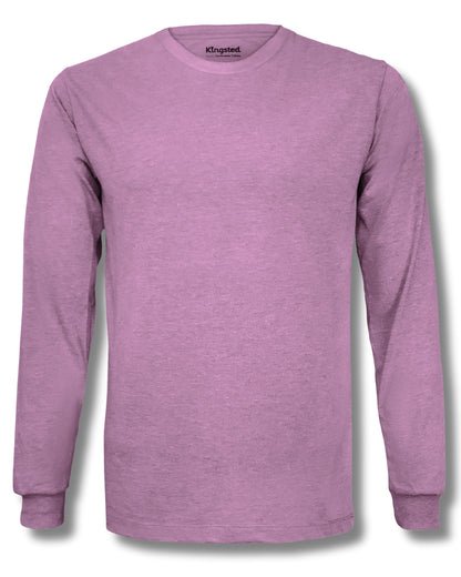 Purple Long Sleeve Crewneck T-Shirt