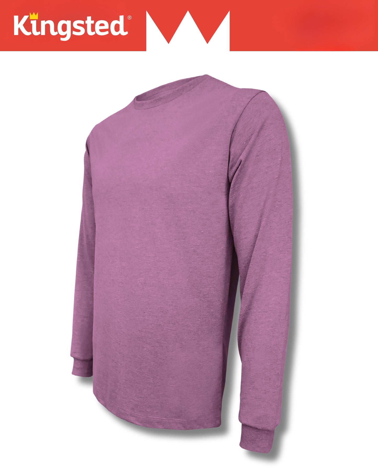 Purple Long Sleeve Crewneck T-Shirt