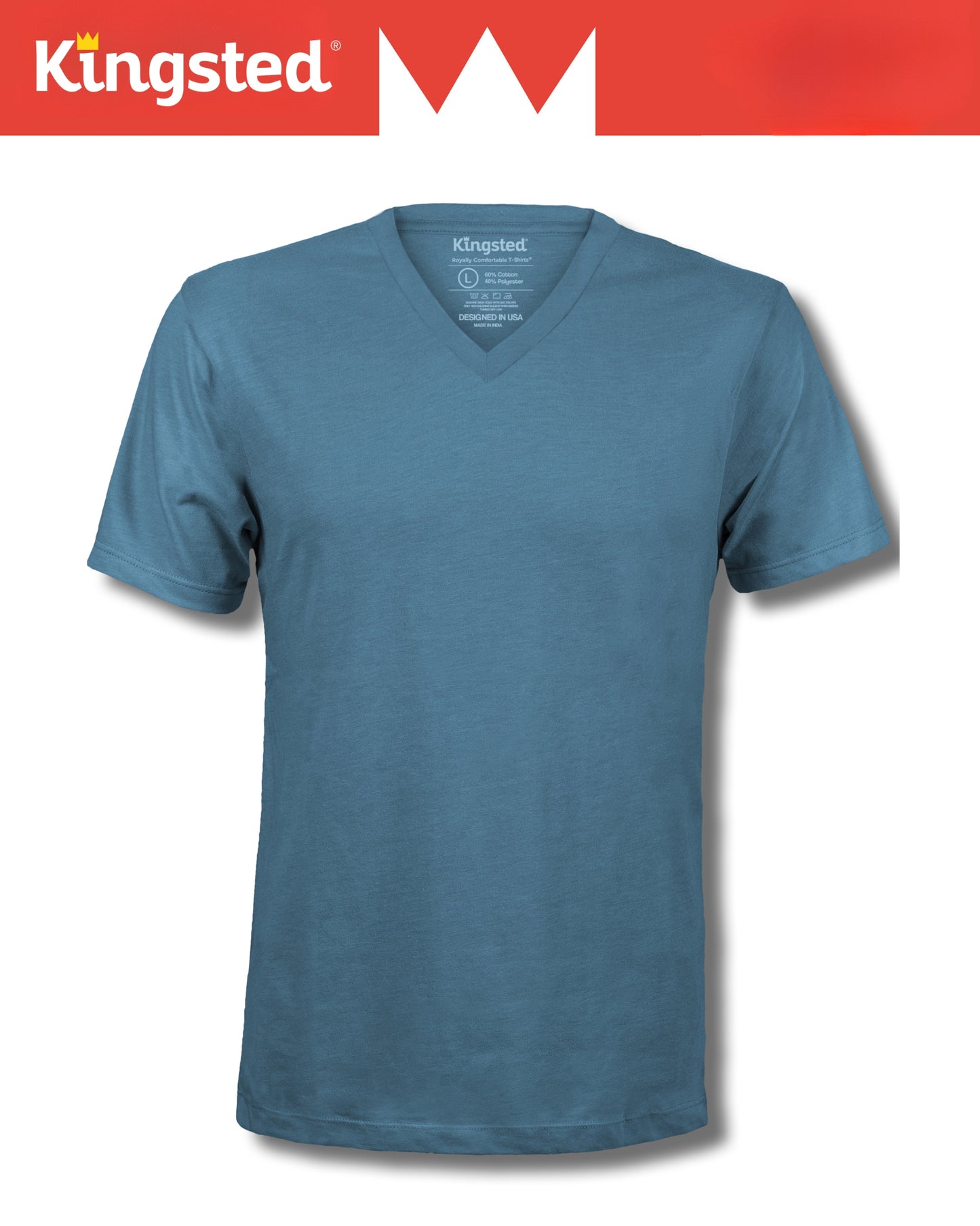 Azure Short Sleeve V-Neck T-Shirts