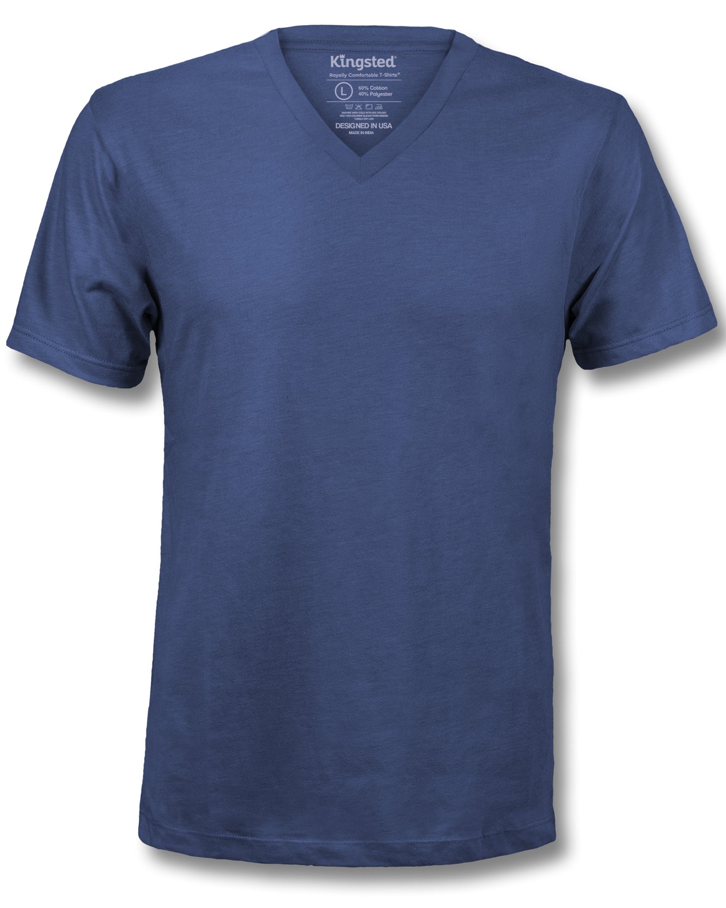 Navy Blue Short Sleeve V-Neck T-Shirts