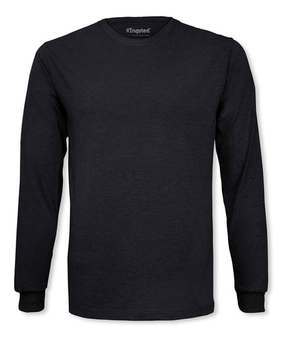 Black Long Sleeve Crewneck T-Shirt