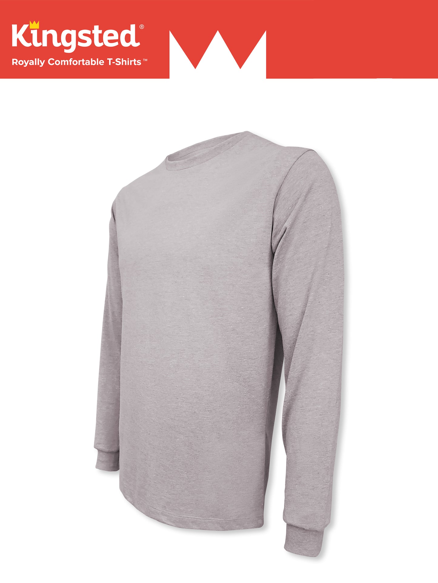 Grey Long Sleeve Crewneck T-Shirt