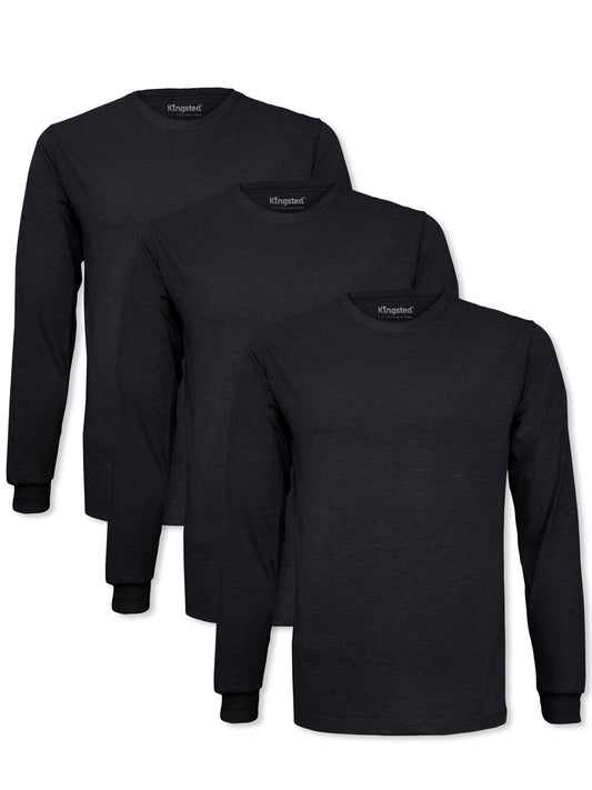 Black Long Sleeve T-Shirts 3 Pack