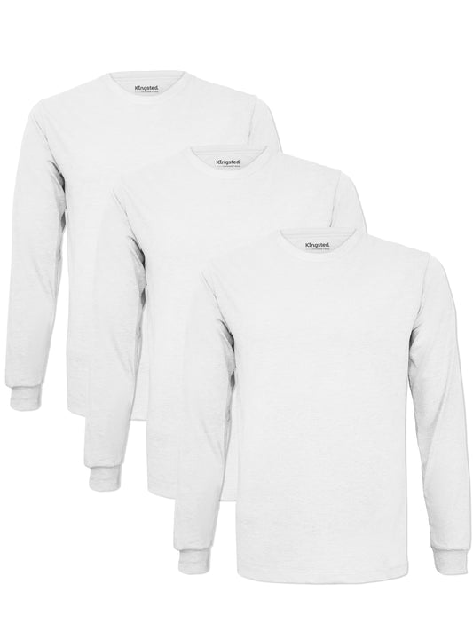 White Long Sleeve T-Shirts 3 Pack