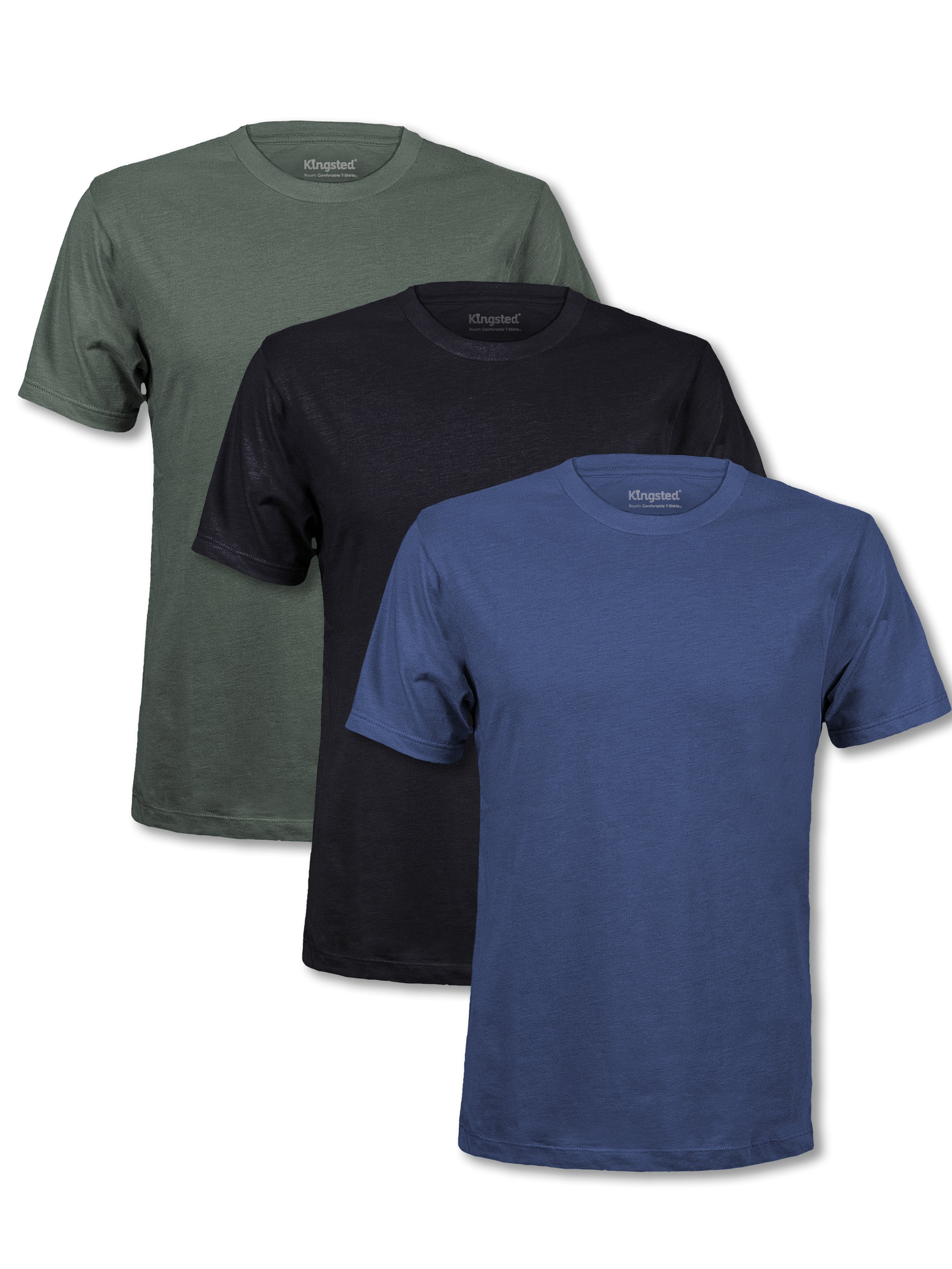 CLASSIC T Shirt 3 Pack NAVY OLIVE BLACK Kingsted